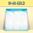 Информационный стенд с 6 карманами А4 формата (IN-6K-GOLD)